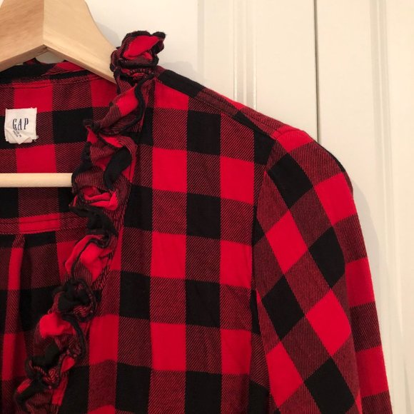 GAP Buffalo Plaid Flannel Top - Picture 3 of 14